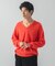 FUR WOOL V-NECK KNIT