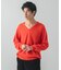 FUR WOOL V-NECK KNIT