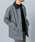 『セットアップ対応』ウールツィード中綿ハーフコート