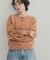 ウールサテン釦コンパクトカーディガン