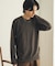 ブラッシュドボーダーロングTシャツ