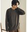 ブラッシュドボーダーロングTシャツ