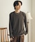 ブラッシュドボーダーロングTシャツ