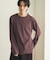 ブラッシュドボーダーロングTシャツ