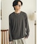 ブラッシュドボーダーロングTシャツ