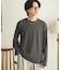 ブラッシュドボーダーロングTシャツ