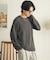 ブラッシュドボーダーロングTシャツ