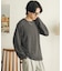 ブラッシュドボーダーロングTシャツ