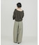 スウェットライクVネックニット