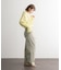 カットジャガードクロップドブラウス