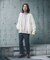 『別注』BAEXFATE×Sonny Label　ヘリンボンジップアップニットカーディガン