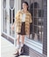 2wayショルダードロストリボンチェックシャツ