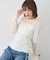 レース×アイレットプルオーバー