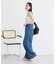【WEB限定】フロントZIPバックレースアップデニム
