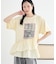 異素材ドッキンググラフィックTシャツ