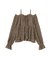 シャーリングフリルオフショルブラウス