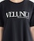 裾レースロゴプリントTシャツ