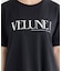 裾レースロゴプリントTシャツ
