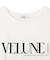 裾レースロゴプリントTシャツ
