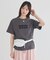 フロッキープリントTシャツ