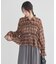 シャーリングチェックシャツ