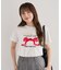 ・swing by リボンモチーフコード刺繍TEE