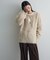 前後2wayキーネックシャギーニット