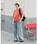 サイドレースデニムワイドパンツ