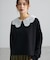 取り外し可能レース衿ニットプルオーバー