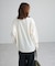 袖レースドッキング長袖ロゴTシャツ