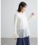 異素材切り替えペプラムロンTEE