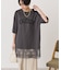 カレッジロゴレースドッキングTシャツ