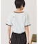 ランダムロゴ刺繍リンガーTシャツ