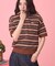 【PENNEY'S】レトロボーダー半袖ニット