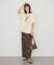 シャーリングプリントTシャツ