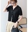 襟付きスキッパー半袖ニットポロ
