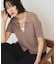 襟付きスキッパー半袖ニットポロ