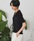 襟付きスキッパー半袖ニットポロ