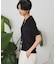 襟付きスキッパー半袖ニットポロ