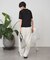 襟付きスキッパー半袖ニットポロ