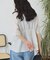 【接触冷感】ストライプペプラムブラウス