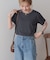 配色レイヤード風シアーTシャツ