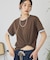 配色レイヤード風シアーTシャツ