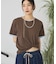 配色レイヤード風シアーTシャツ