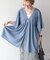 【WEB限定】前後2WAYVネックシャーリングチュニックブラウス【吸水速乾・イージーケア】