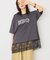 カレッジロゴレースドッキングTシャツ