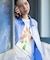 フラワープリントシアーロンTee