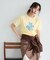 フロッキープリントTシャツ