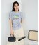 シャーリングプリントTシャツ