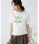 シャーリングプリントTシャツ